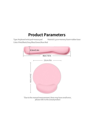 Pazly Hafızalı Köpük Klavye Ve Mouse Pad Bilek Desteği Seti, Gri