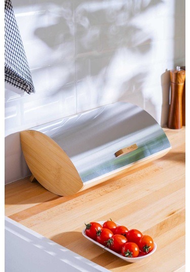 Acar Sirius Bambu Ekmek Saklama Kutusu - 35,5 25 16,5 Cm Ahşap