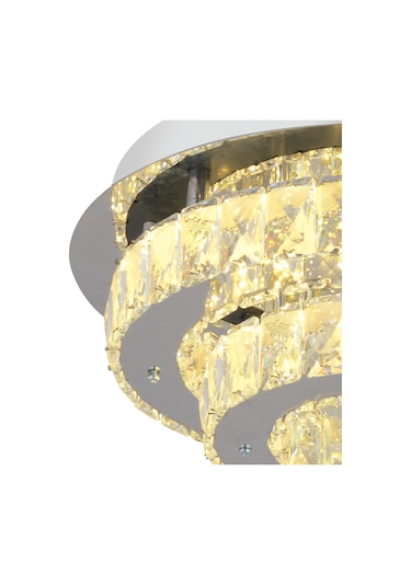 Ardenia 2 Katlı Krom Kristalli Ledli Modern Salon Led Avize