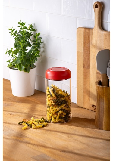 Emsan Simple Saklama Kavanozu 1150 ML Kırmızı