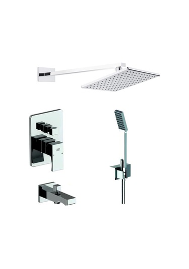 Gpd Mta105 Tam Ankastre Duş Seti Fuego Duvardan Krom