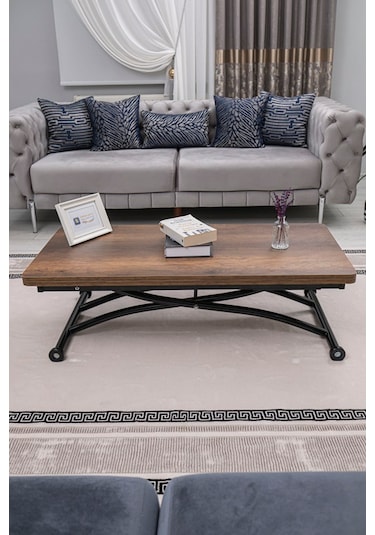 Juppo Üst Tabla Mdfbarok Ceviz Oval Köşe Alt Siyah Dışa Kıvrım