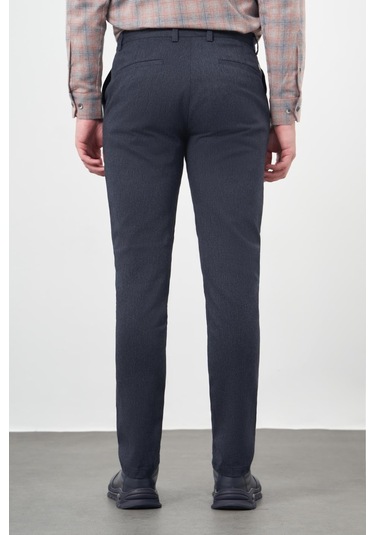 Koyu Lacivert Düz Gabardin Pamuklu Yan Cep Slim Fit Casual Pantolon 1003245162 Koyu Lacivert