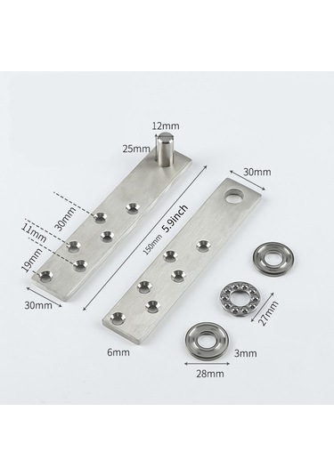 Homyl Kapı Pivot Menteşeleri 360 Derece Dönebilen Yatak Odası 15 Cm