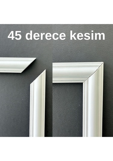 Diecor Dekoratif Boyanabilir 2,5 Cm Duvar Çıtası Kesimli Hazır Paket Televizyon Ünitesi Beyaz Tek Ebat Model:xa256