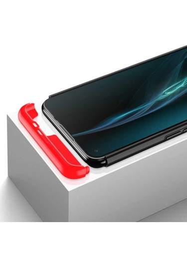 Oppo A52 Kilif Zore Ays Kapak-Siyah-Mavi 525860912
