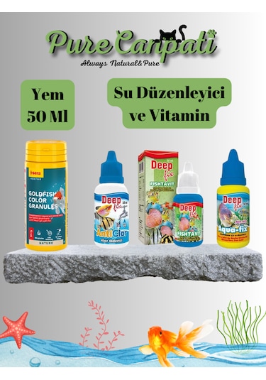 Purecanpati Japon Balığı Yem & Su Bakım Seti 50 Ml