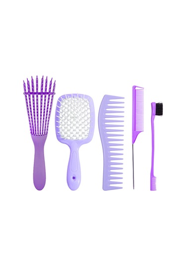 Suofeng 5'li Saç Bakım Seti - Kıvırcık/düz/ıslak/kuru Saçlar İçin Çok Amaçlı Taraklar