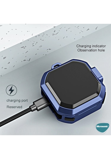 Microsonic Samsung Galaxy Buds 2 Pro Kılıf Darbeye Dayanıklı Sert Koruyucu + Askılık Pembe