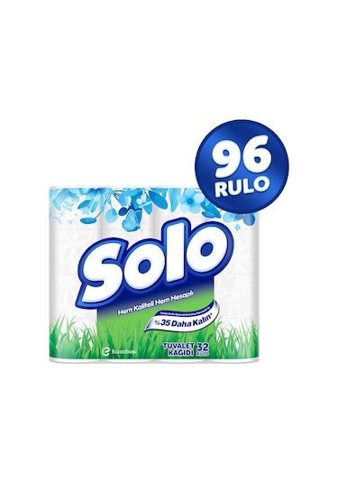 Solo Ultra Dayanıklı Tuvalet Kağıdı 96 Rulo (3 x 32)