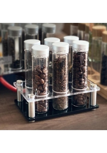 Trendooze Kahve Mahzenleri Şeffaf Standı, Tek Doz Fit, Pratik Temizleme Temizlemek