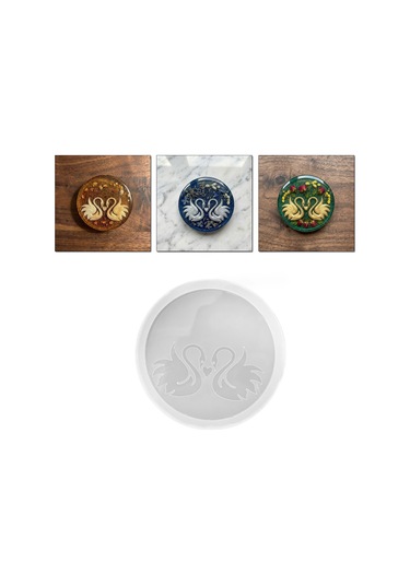 Tahtakale Toptancı Epoksi Kuğu Desenli Magnet Kalıbı 7 Cm
