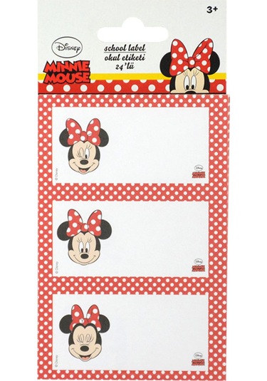 Mynote Minnie Mouse Okul Etiketi 24 Lü 30006960 Kırmızı