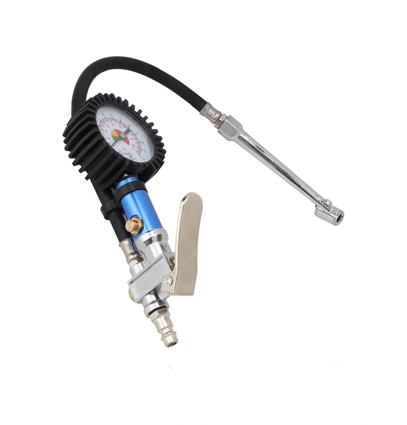 Tenfowee 12 Bar Alüminyum Lastik Basınç Test Cihazı, 55mm Çaplı Çift Okuma Gösterge, Otomatik Kapanan Bakır Uçlu, Basit Kullanım