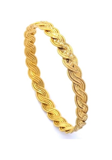 Ferizz 22 Ayar Altın Kaplama Ince Örgü Imitasyon Bilezik Blz-1023 Altın