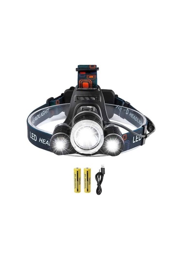 Şarj Edilebilir Led Kafa Lambası, 5000 Lümen Kafa Lambası, Süper Hafif T6 Led Kafa Lambası, 2 Pil İle Su Geçirmez Kafa Lambası. Diğer