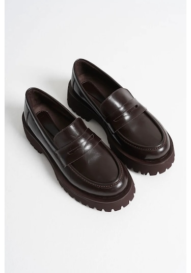 Trendella Kadın Günlük Acı Kahve Loafer Ayakkabı Tr10ms02b Siyah