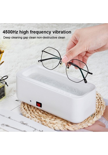 Neevoyu Usb Ultrasonik Temizleyici 5w 45khz - Gümüş, Parfüm Fırçası, Gözlük Ve Ev Ofis Gereçleri İçin Elektrikli Derin Temizleyici