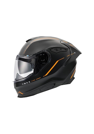 Nexx Y.100R React Kapalı Motosiklet Kaskı Turuncu