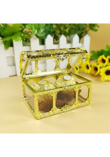 Sones 2 Adet Mini Mücevher Saklama Kutusu Prenses Tarzı Dekorasyon Kutusu Hediye Şeker Saklama Kutusu Gümüş
