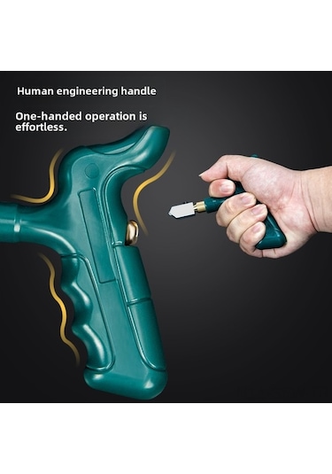 Besthome1 El Tutulu Çini Cam Kesici, Çiftli Ayrılmış, Dayanıklı Malzeme, Hassas Kesim, Tam Set