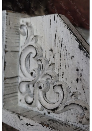 Neiwel Vintage Elsa Mina Eskitme Beyaz Raf