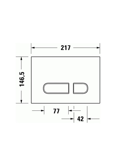 Duravit A1 Kumanda Paneli, Mat Siyah, Wd5001031000 Gri