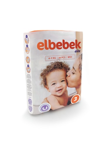 Elbebek Elite Bebek Bezi 3 Numara Midi 66 Adet