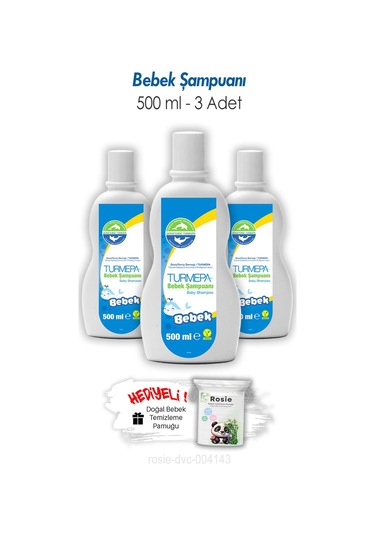 Turmepa Bebek Şampuanı 500 Ml 3 Adet Ve Rosıe