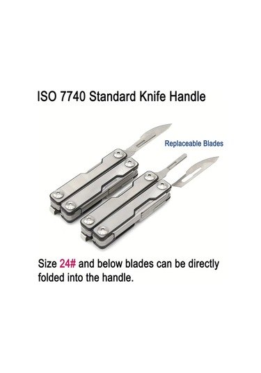 Xuweiwei Iso Bıçak Tutacağı Değiştirilebilir Bıçaklı Katlanabilir İğne Burun Pense Yüksek Hassasiyetli Paslanmaz Çelik Araba Tamir Aracı