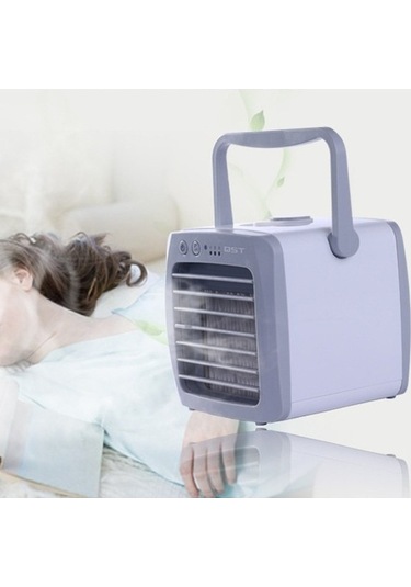 Ebitda Mini Taşınabilir Klima Fanı - Usb Soğutma, Nemlendirme, Arıtıcı - Beyaz - 130x130mm - Ev & Ofis İçin