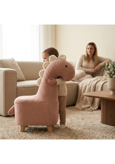 Argimo Rexy Dinozor Bebek Çocuk Odası Puf Pembe