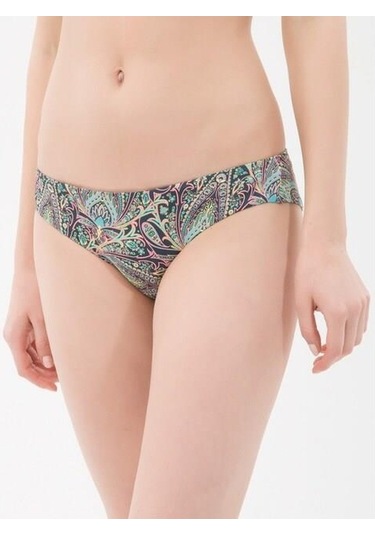 Deep Beach Şal Desenli Renkli Astarlı Bikini Altı Db200507ba 001