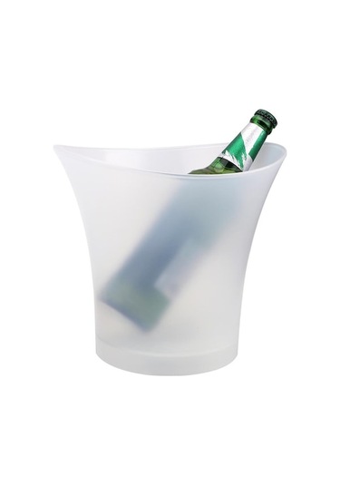 Pazly Çok Renkli Yeni Su Geçirmez Plastik Led Buz Kovası 5l Barlar Gece Kulüpleri 4 Renkli Led Işık Up Barlar Gece Partisi Şampanya Bira Kovası Çok Renkli