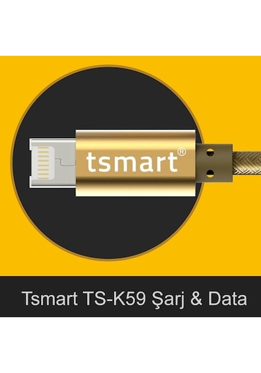 Tsmart Tek Şarj Başlıklı İphone Uyumlu Ve Android Şarj Kablosu