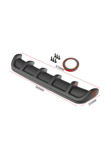Suofeng Araçlar İçin Genel Kullanım 67cm Karbon Fiber Arka Spoiler, Spor Görünüm, Dayanıklı Abs Malzeme, Profesyonel Montaj Önerilir