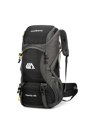 Weikani-50l Suya Dayanıklı Yürüyüş Sırt Çantası Açık Spor Sırt,siyah Siyah