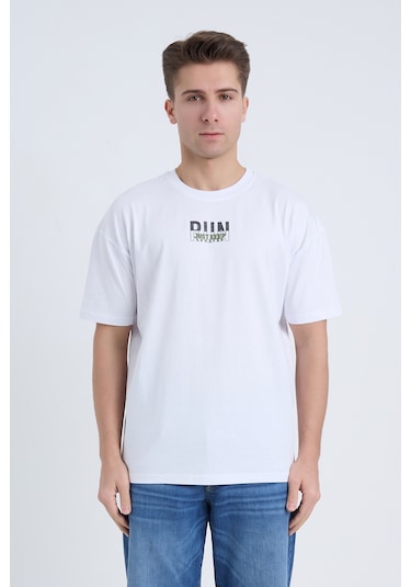 Velvoria Unisex Oversize Beyaz Run T-shirt