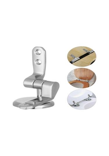 Konesam Banyo Çinko Allyuminyum Tuvalet Kapağı Menteşeleri, Vida Parçaları İle Tam Set Tuvalet Aksesuarı GÜMÜŞ