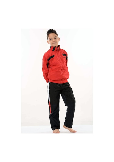 Enrico Ferry Erkek Çocuk Balıkçı Yaka Micropoly Eşofman Tkm(2115) Kırmızı