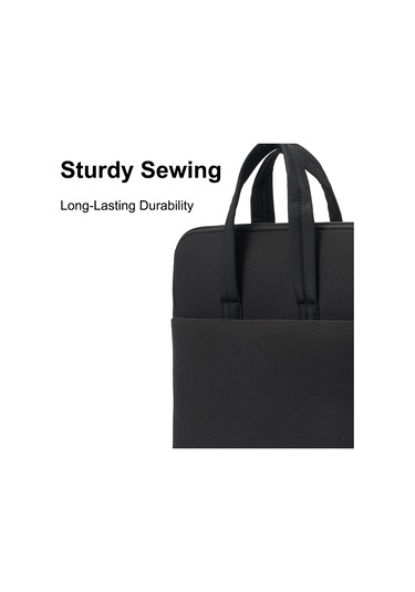 Aubyhe 16-17 İnç Laptop Çantası - 360 Yastık Koruma, Ultra Yumuşak Kadife Döşeme Ve Geniş Ön Cep Siyah