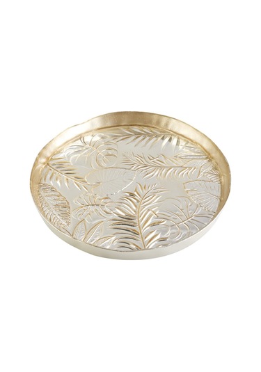 Karaca Tropic Cam Tepsi Gold