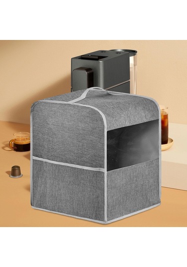 Suntek Kahve Makinesi Toz Kapağı Polyester Yıkanabilir Gri