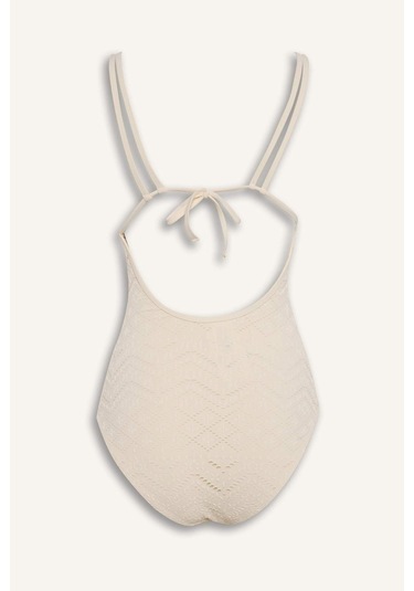 DeFacto Regular Fit Nakışlı Brode Mayo-Fall in Love B6898AX25SMER103 Ekru