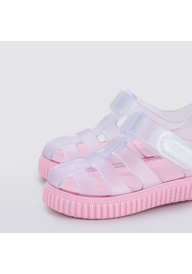 Igor Nico Cristal Kız Çocuk Şeffaf Pembe Sandalet S10290-010 Beyaz - Pembe