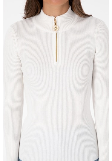 U.s. Polo Assn. Kadın Ekru Kazak /triko 50316869-vr019 Ecru