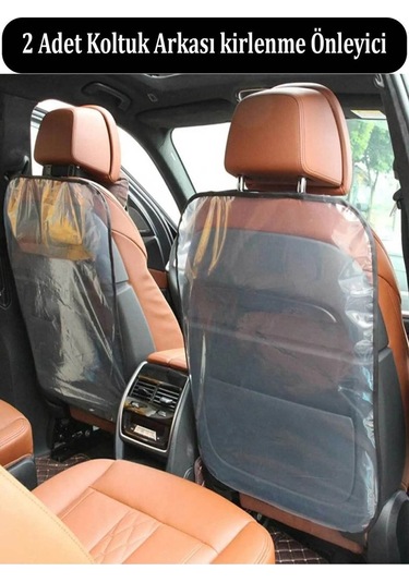 Mc.Pierobaby Araba Koltuk Arkası Koruyucu Şeffaf Kılıf  2 Adet