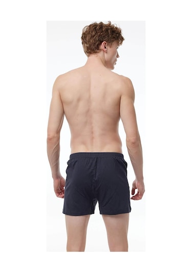 Malabadi 024 2'li Paket Erkek Geniş Kalıp %100 Pamuk Boxer Füme