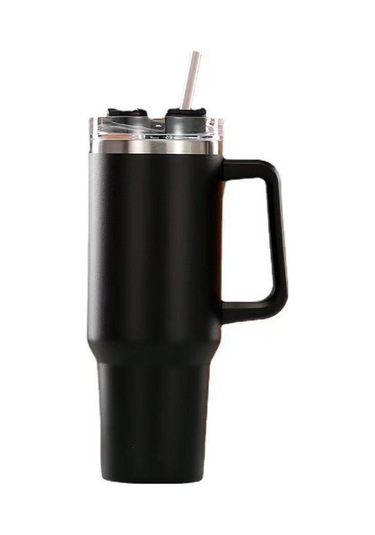 Dinosaurs 40oz Paslanmaz Çelik Kahve Kupası Mühürlü Saman Termos Büyük Kapasiteli Araba Vakum Şişesi Seyahat Termos-425 Altın