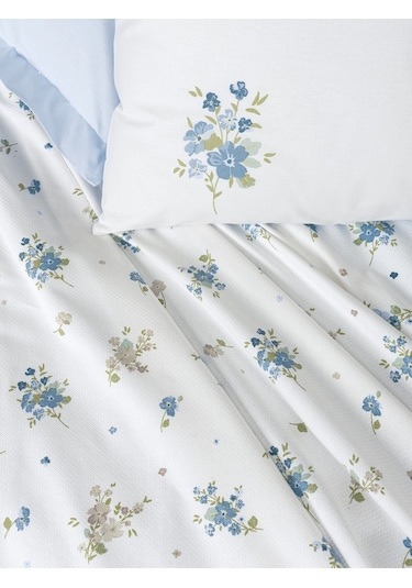 Cotton Box Sweet Tek Kişilik Pike Takımı Bellus Mavi